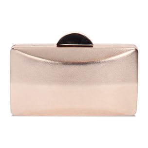 Clutch donna rosa oro in laminato
