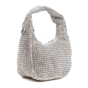 Borsa a mano da festa Baganza con embellishments in zirconia di grado 5A, design a diamante effetto brillante.