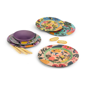 Set de 6 assiettes de présentation 33 cm – Excelsa, Plastique Fiori Frida