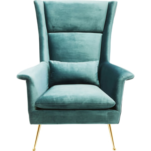 Fauteuil Vegas Forever bleu-vert Kare Design