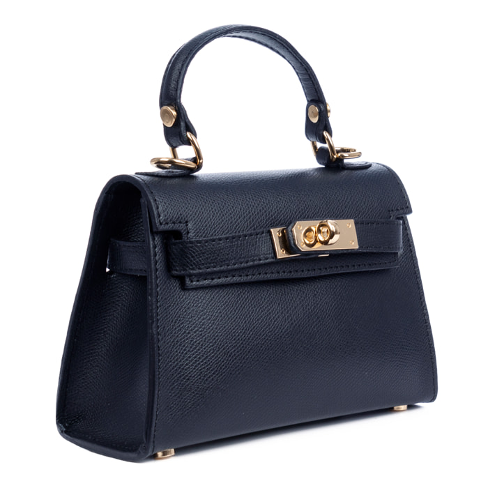 Asciano borsa a mano in pelle autentica Palmellato con chiusura design esclusivo e tracolla