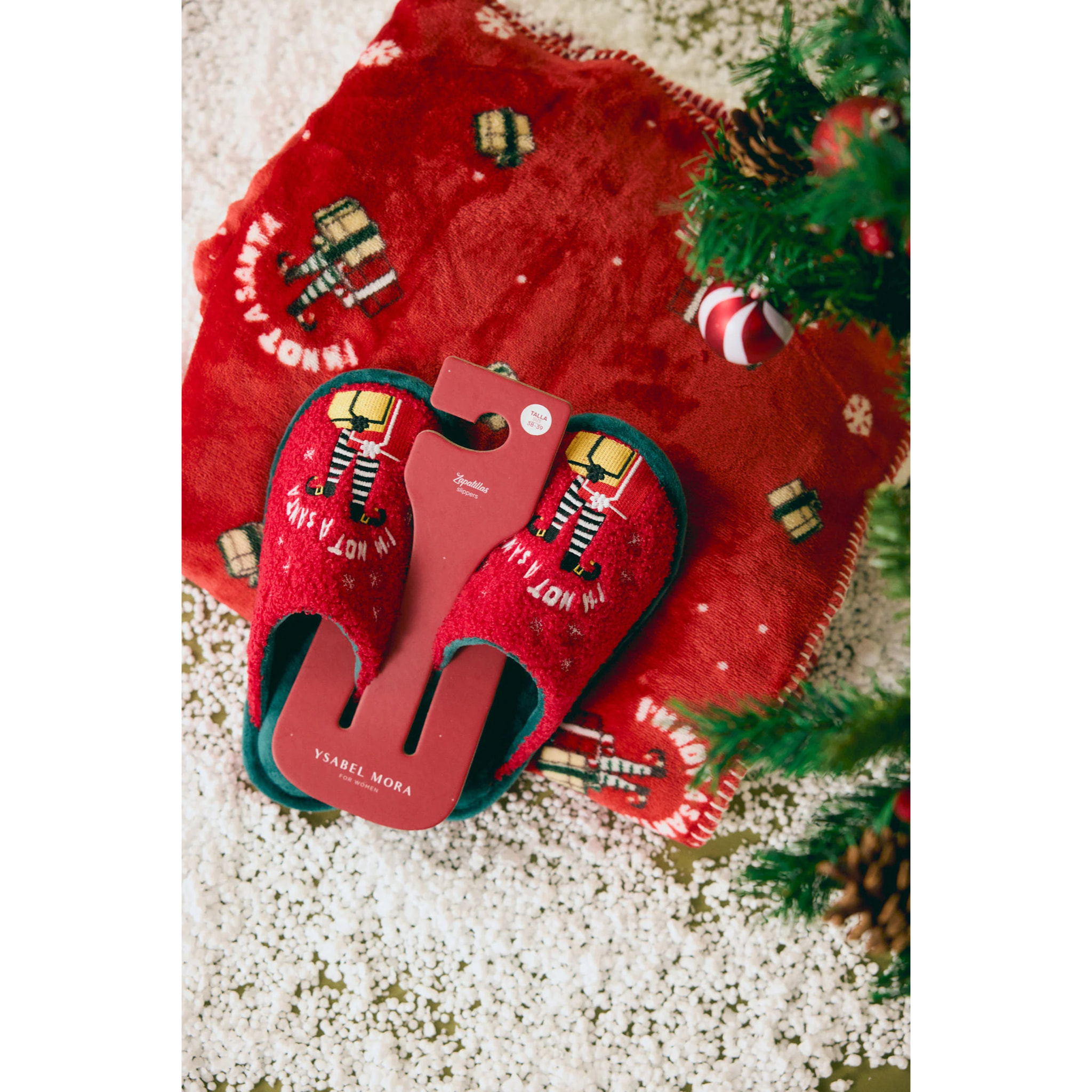 Pantofole per bambini "Non sono Babbo Natale"