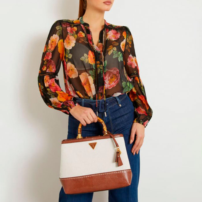 Bolso Zabry bamboo Satchel - marrón