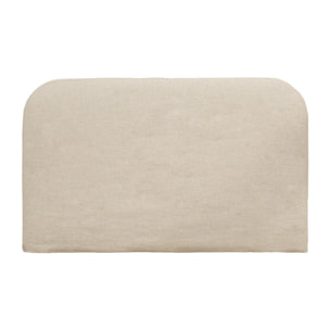 Tête de lit déhoussable en lin beige en différentes tailles