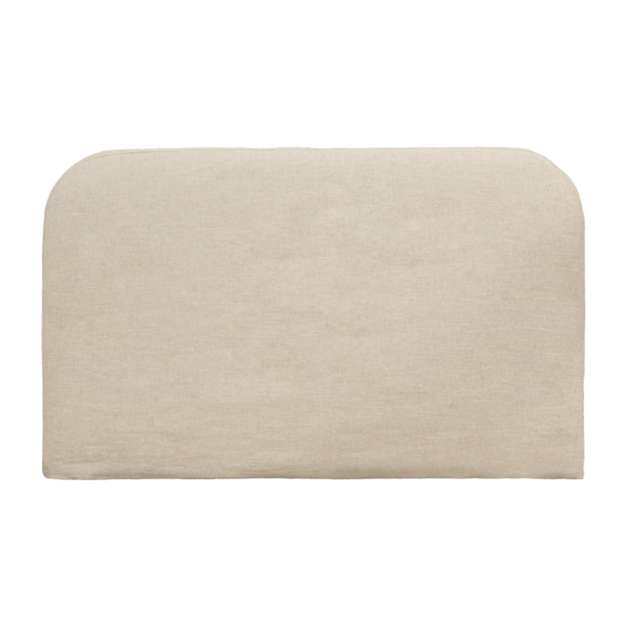 Tête de lit déhoussable en lin beige en différentes tailles