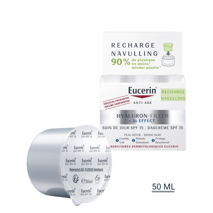HYALURON-FILLER + 3x EFFECT SPF15 - Recharge Soin de Jour - Peau Sèche 50ml