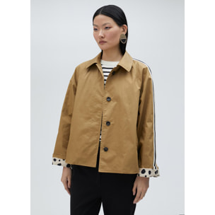 Trench corto cammello