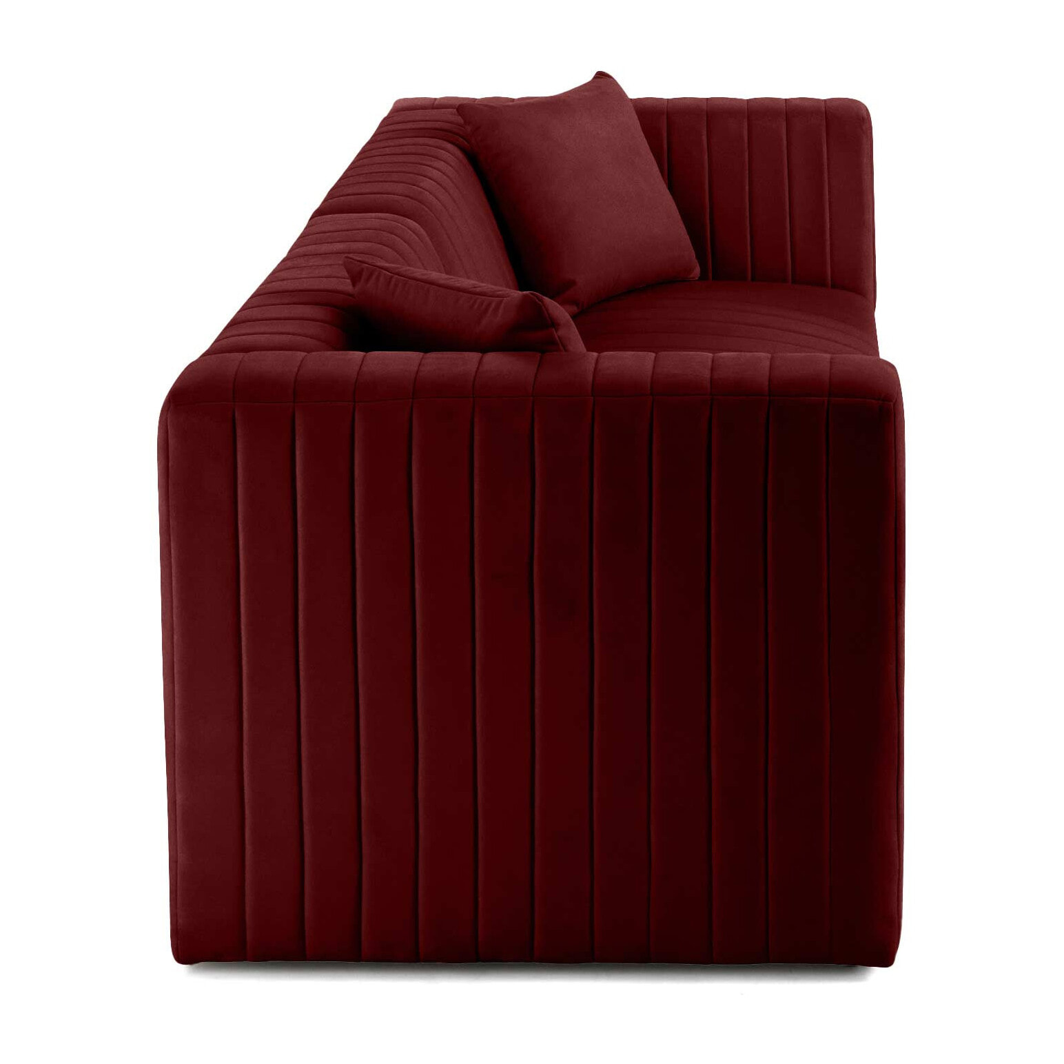 Nova - canapé modulable 2 places - en velours - Rouge