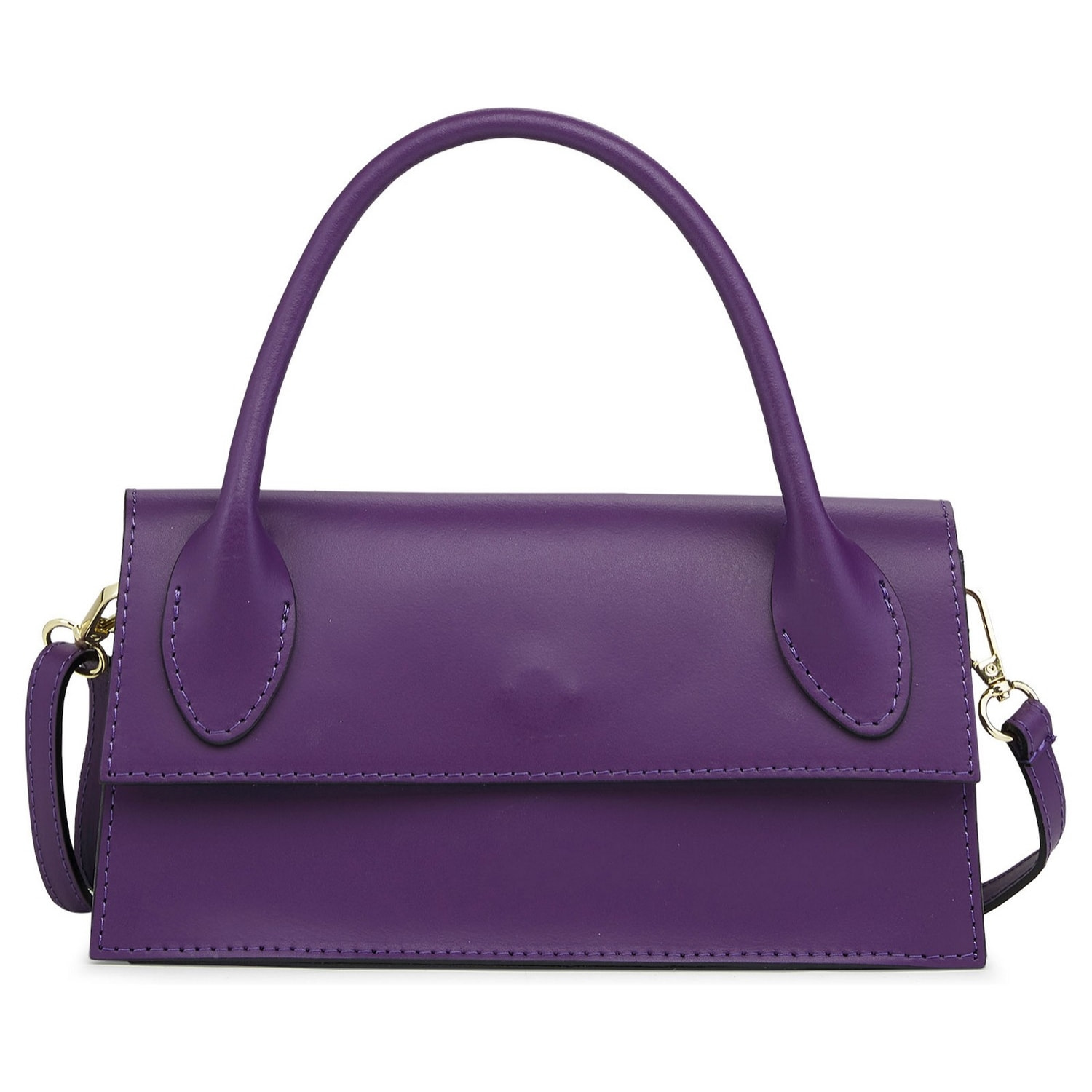 Borse Donna colore Viola-in pelle Made in Italy 22x18x8cm