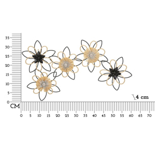 PANNELO IN FERRO E RAFFIA FLOW CM 60X4X35