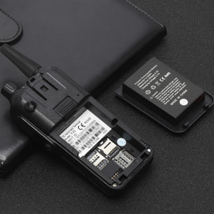 DAM Smartphone robusto  F25 4G, Android 7.1, 1 GB di RAM + 8 GB. Schermo da 2,4''. 5mpx + 2mpx. GPS. Con Zello Walkie Talkie Altoparlante di classe K. Antenna amplificatrice. 5,6x2,6x12,5 cm. Colore nero