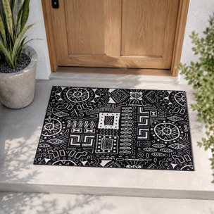 Tapis salon et chambre tissé motif ethnique VEJO