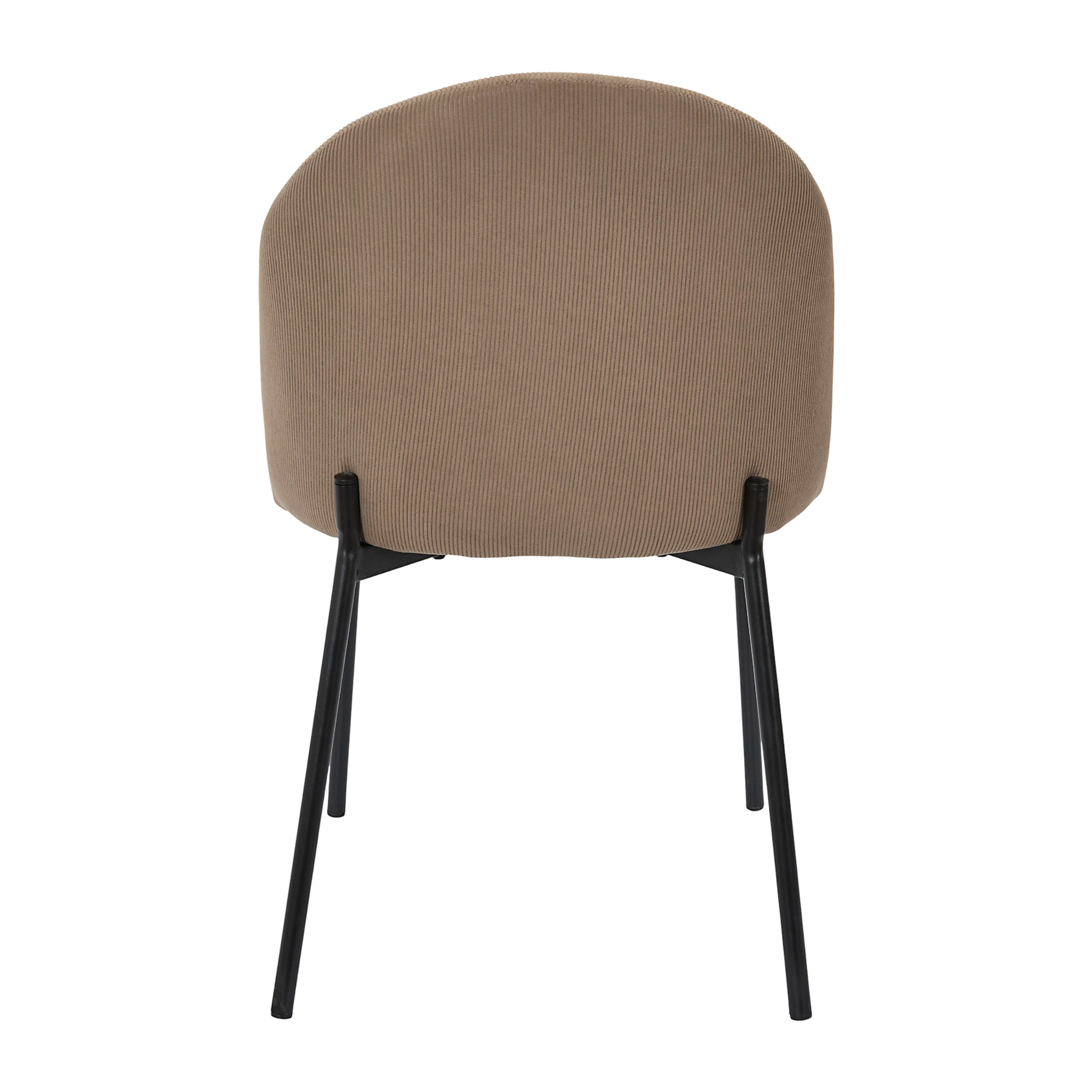 Lot de 4 Chaises - HOME DECO FACTORY - Jules - Côtelées - Taupe