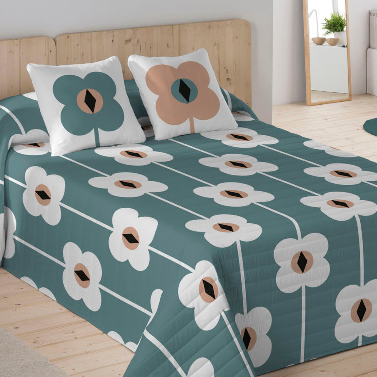 Icehome - Colcha Bouti Estampada - 100% Algodón - 70 gr/m² - Helge