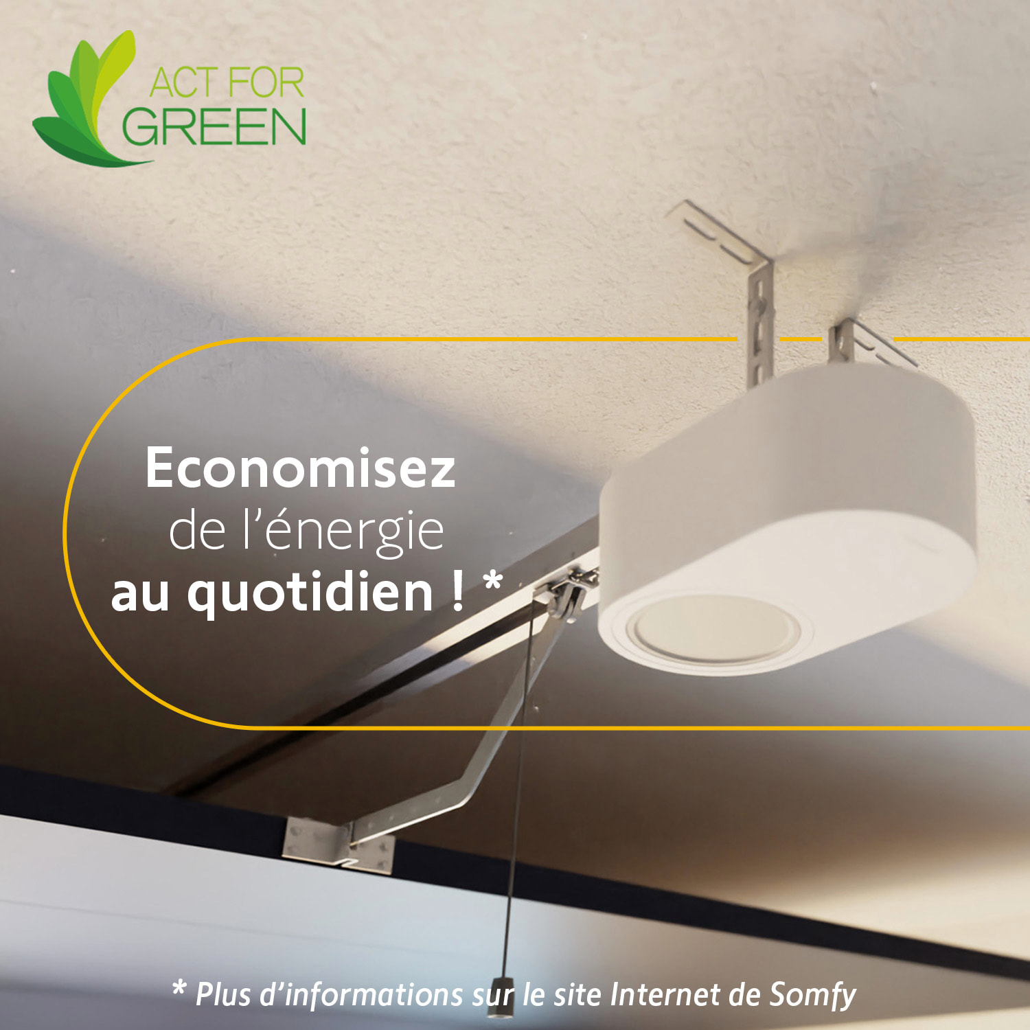 Motorisation pour porte de garage Serenia 1100 io - Hauteur Max. 2.35 m