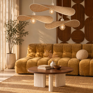 Suspension aérienne en bambou d80cm SOLEA