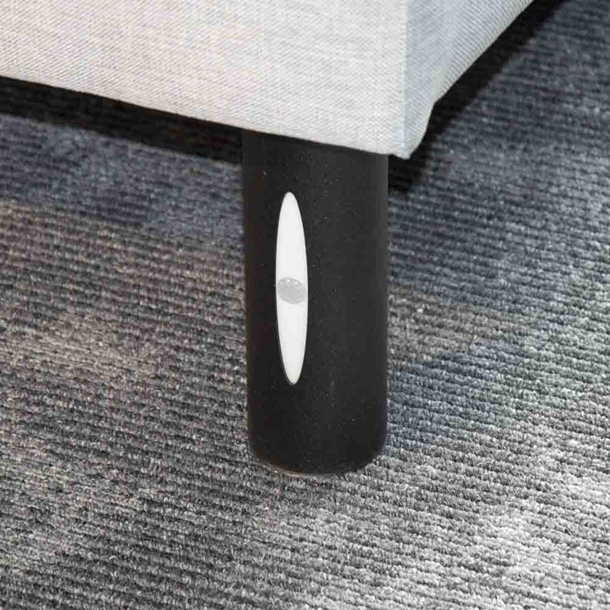 Pied de lit lumineux noir (à l'unité) | Metal | Hauteur 16 cm