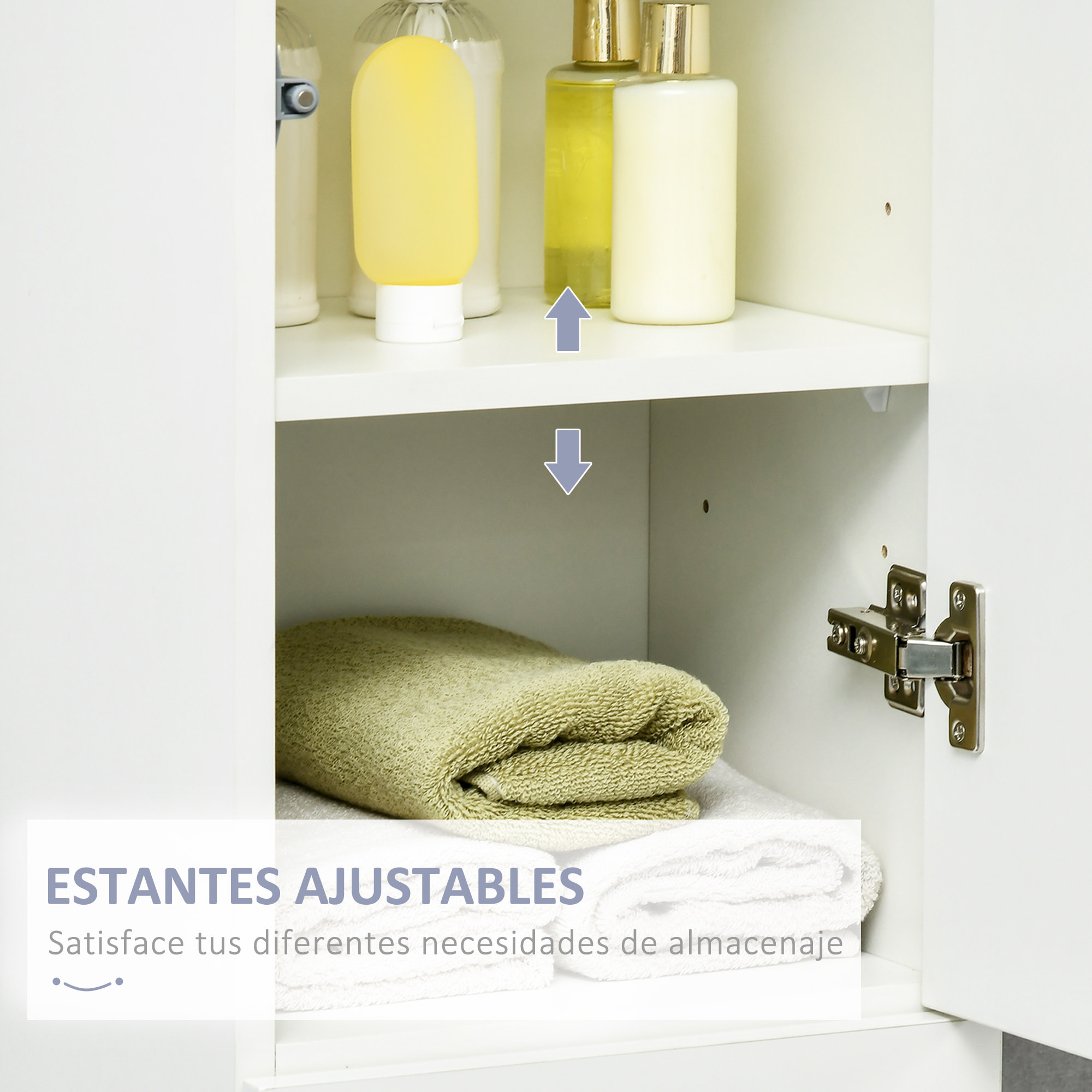 Armario Alto de Baño con 1 Cajón 5 Estantes Abiertos Estilo Moderno 30x28x170 cm