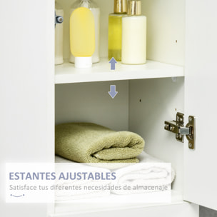 Armario Alto de Baño con 1 Cajón 5 Estantes Abiertos Estilo Moderno 30x28x170 cm