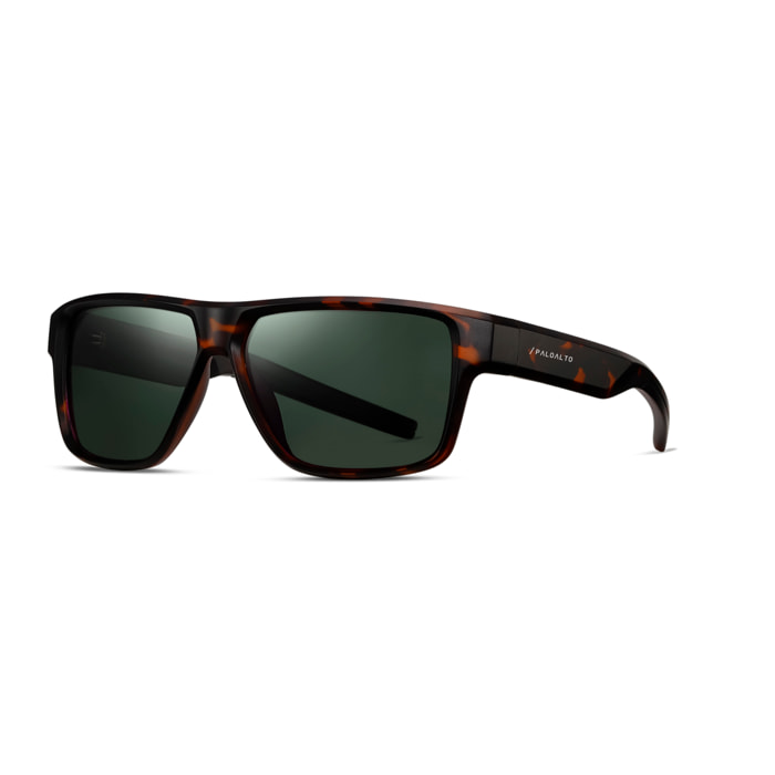 Gafas PALOALTO modelo SNOW en color Montura mate de carey con lentes polarizadas G15 verdes.