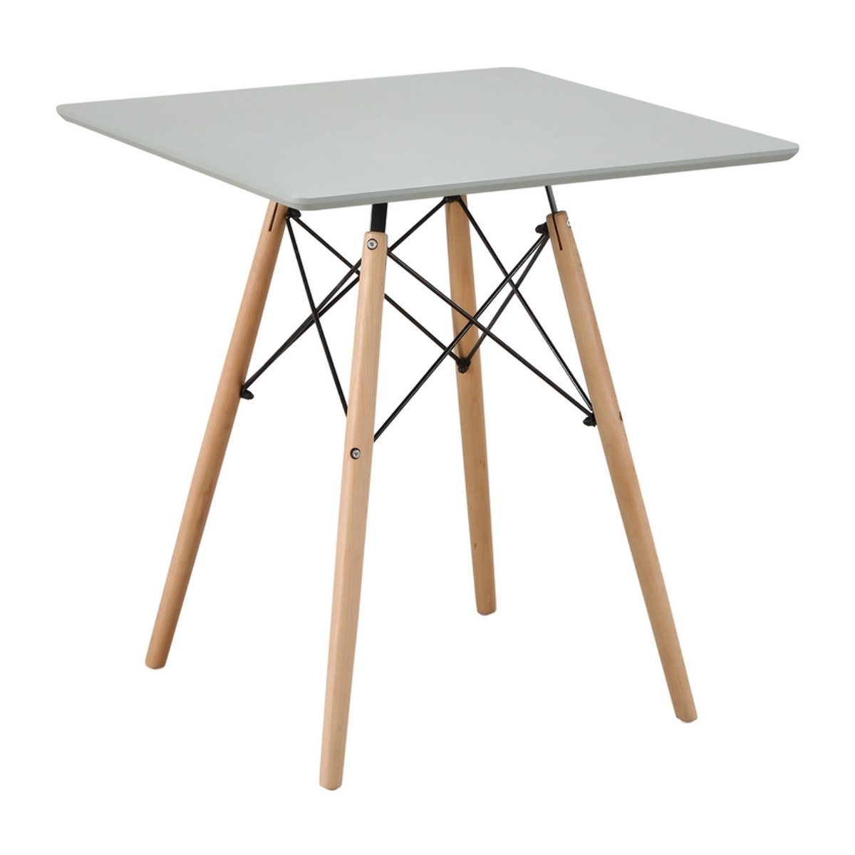 Tavolo da pranzo quadrato top verde salvia 70x70x74 cm - Ester