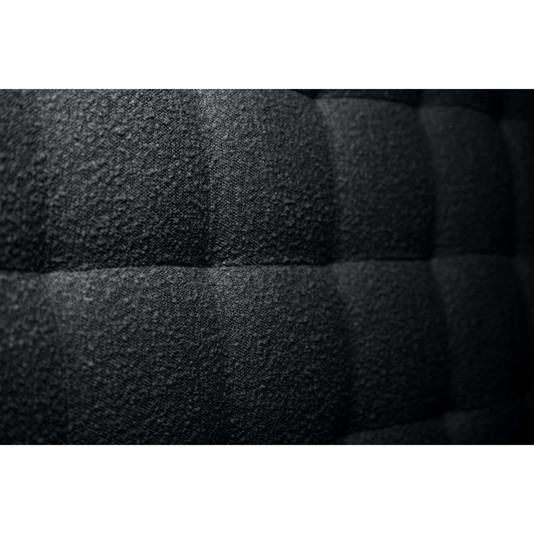 Lit avec sommier et tête de lit capitonnée - Tissu bouclette au style chic - Adapté à tous les matelas, montage rapide - Rangement XXL