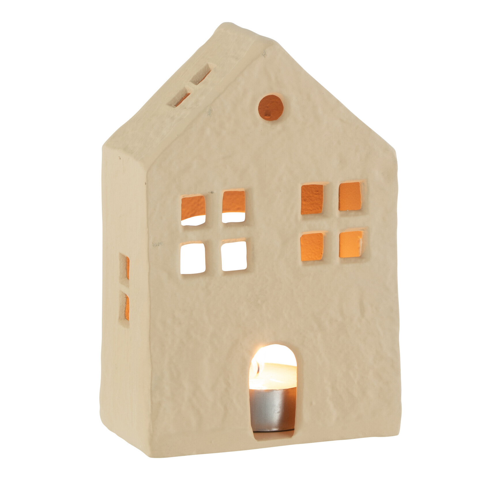 J-Line bougeoir Maison Agra - aluminium - blanc