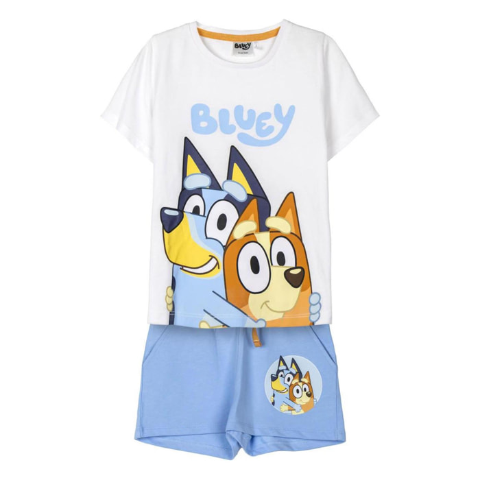 Conjunto camiseta y pantalón corto Bluey - Multicolor