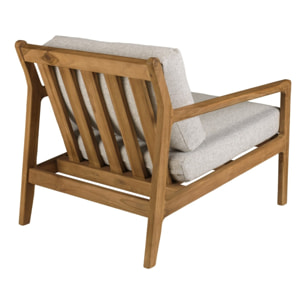 COLINE - Fauteuil de jardin en bois de teck recyclé couleur naturelle