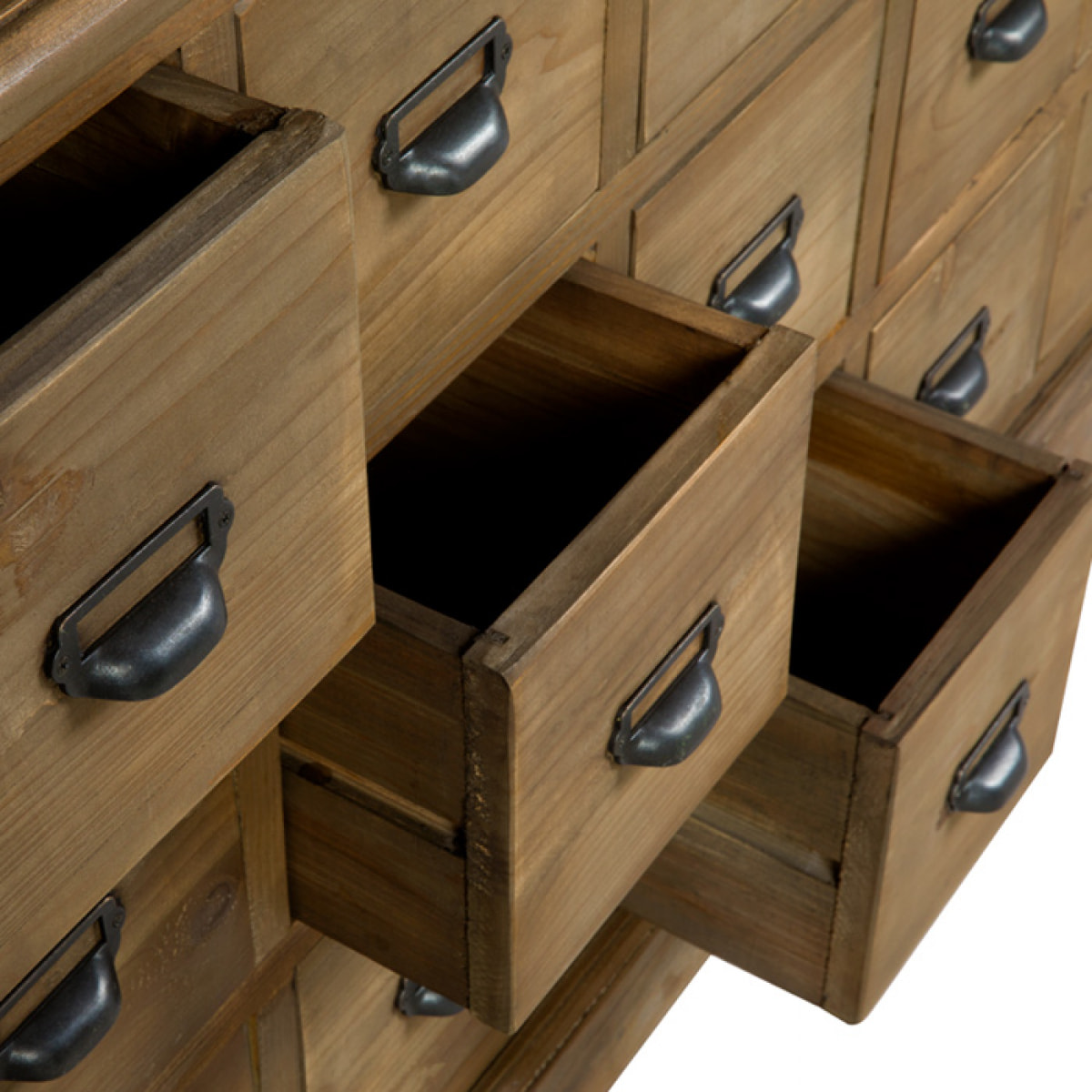 Buffet en bois recyclé 18 tiroirs - Miramas