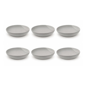 Lot de 6 assiettes creuses, TERRE DE SIENNE
