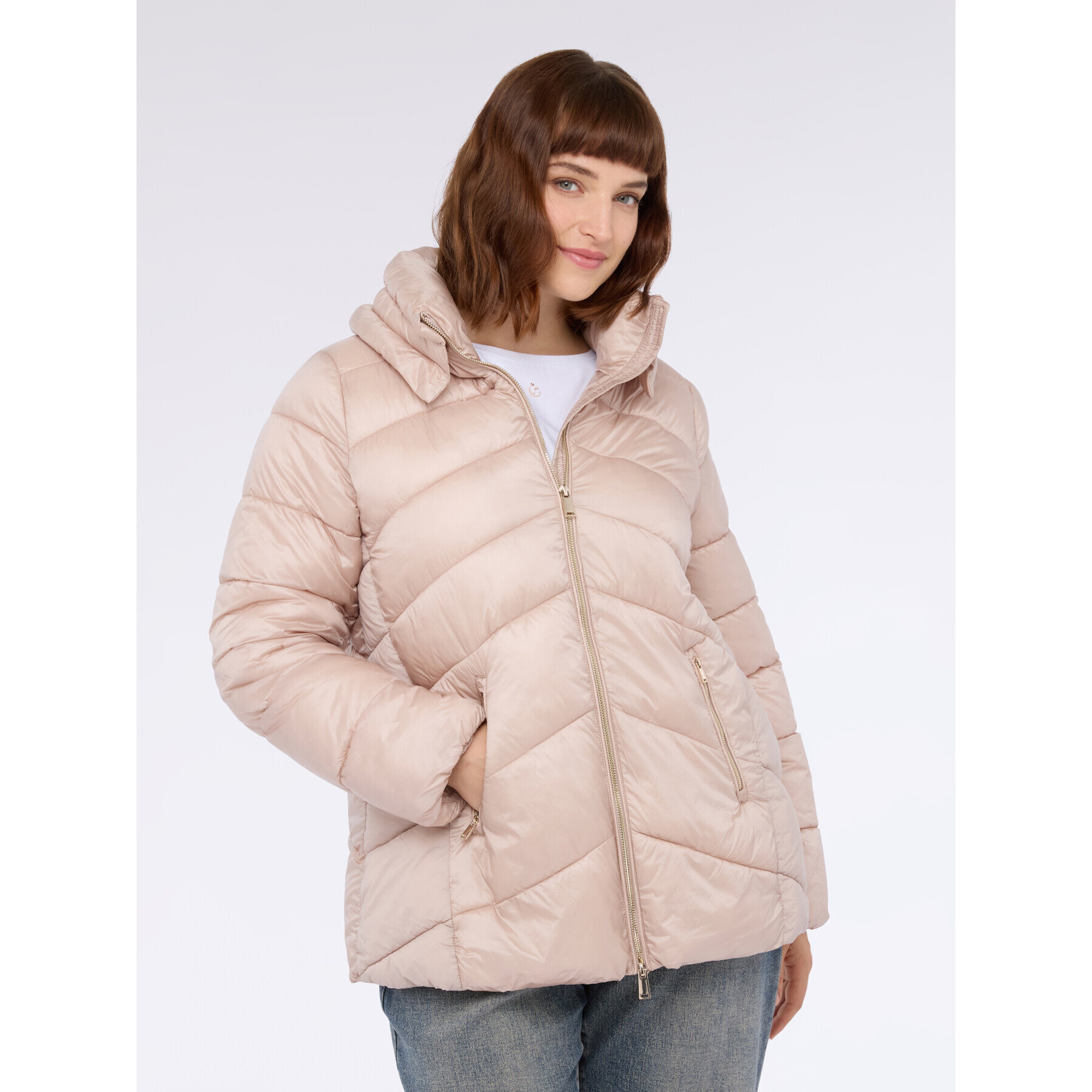 Fiorella Rubino - Plumífero con cuello alto - Beige