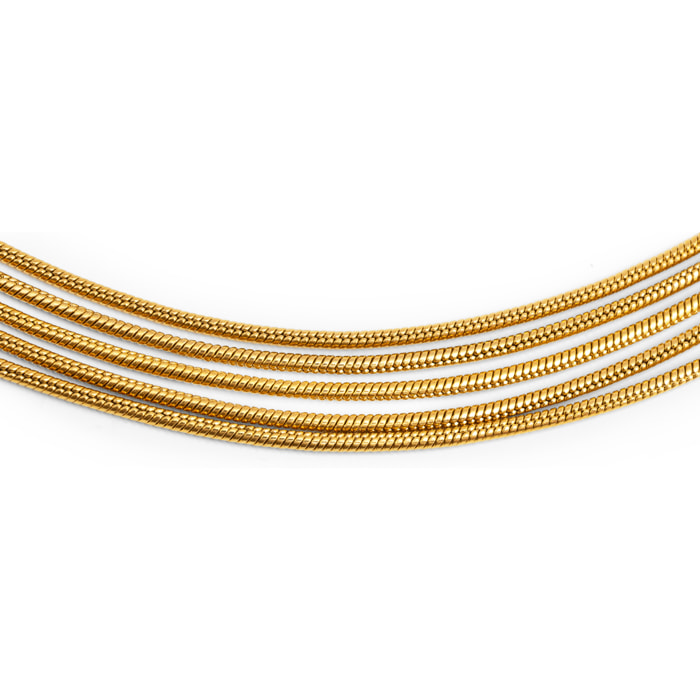 Collana Cleopatra in Acciaio Placcato Oro
