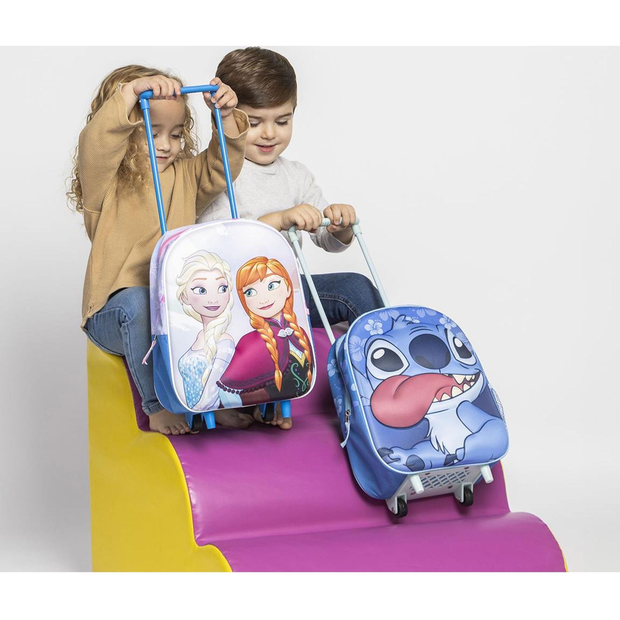 Mochila Infantil Trolley 3D Stitch
