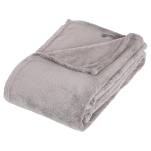 Plaid microfibre gris 125x150cm