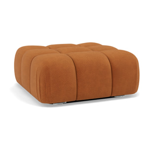 Ruby - pouf en velours texturé - Terracotta