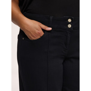 Fiorella Rubino - Jeans Wide Leg lavado negro - Negro