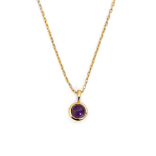 Collar Galaxy Amethyst Baño Oro