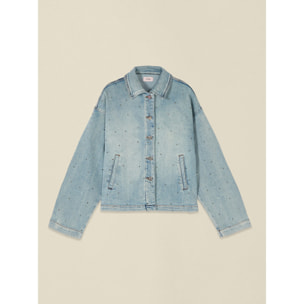 Oltre - Chaqueta de denim con cristales - Light - blue