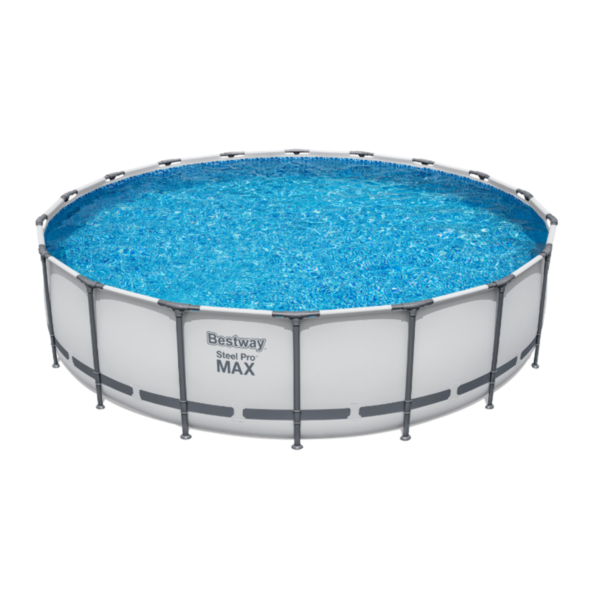 Bestway Piscine hors sol tubulaire ronde Bestway Steel Pro Max 549 x 122 cm gris clair