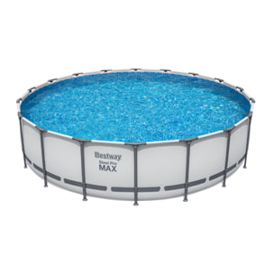 Bestway Piscine hors sol tubulaire ronde Bestway Steel Pro Max 549 x 122 cm gris clair