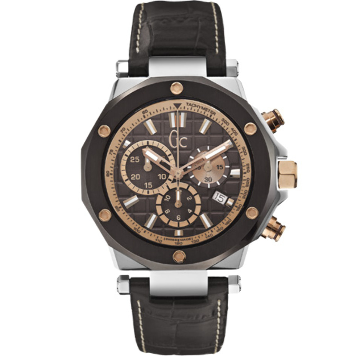 Reloj Gc X72018G4S Hombre Analogico Cuarzo con Correa de Piel