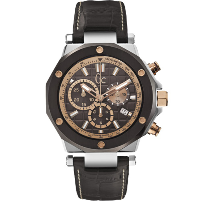 Reloj Gc X72018G4S Hombre Analogico Cuarzo con Correa de Piel