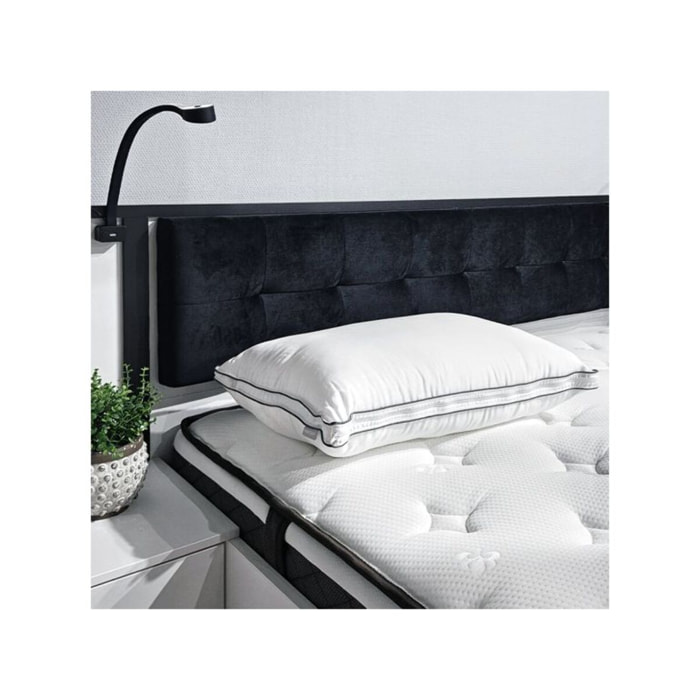 Oreiller ajustable 65 x 45 cm mousse à mémoire de forme et gel - TOUCH