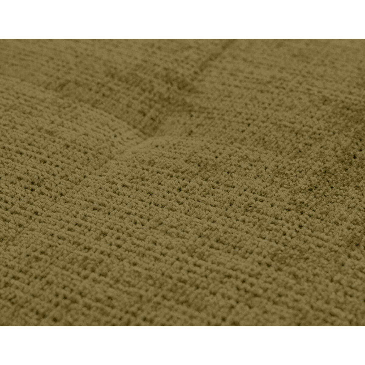 Rune - canapé panoramique d'angle droit 7 places en velours texturé - Vert Olive