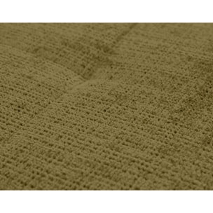 Rune - canapé panoramique d'angle droit 7 places en velours texturé - Vert Olive