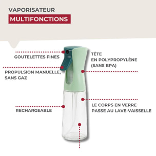 Vaporisateur rechargeable multifonctions en verre Fackelmann Océan