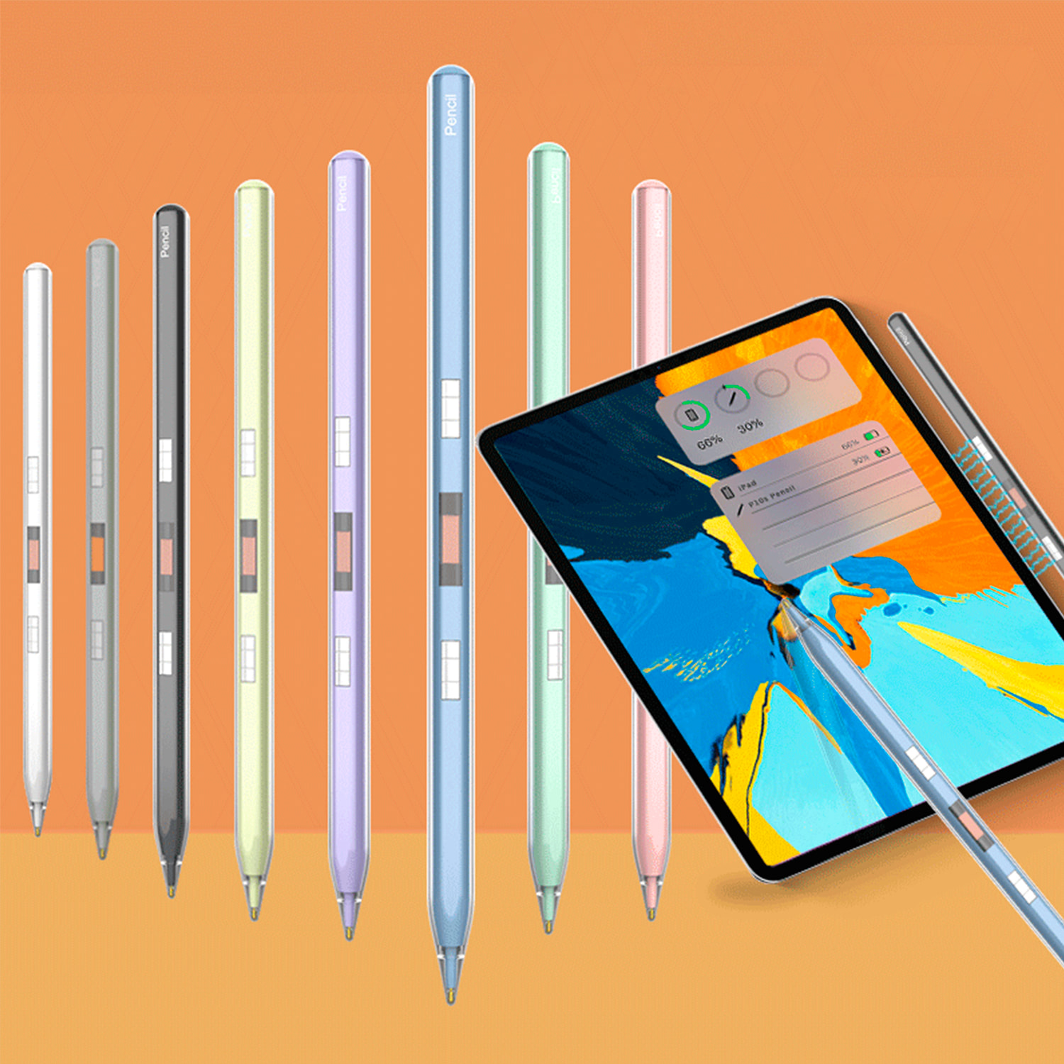 Penna a matita magnetica P10S con punte sostituibili. Nucleo inclinabile in rame superconduttore. Involucro trasparente.