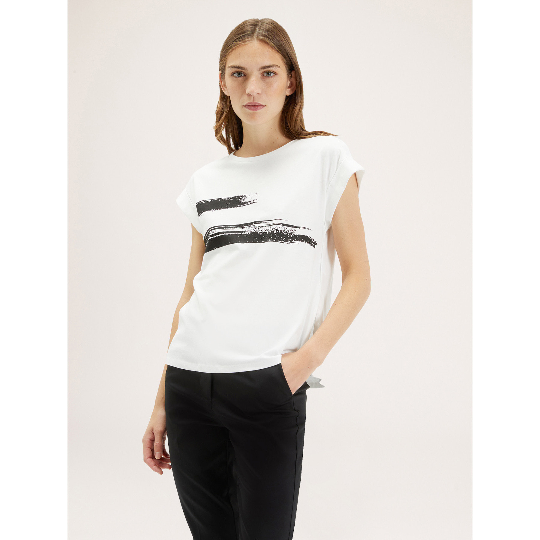 Motivi - Camiseta estampada - Blanco