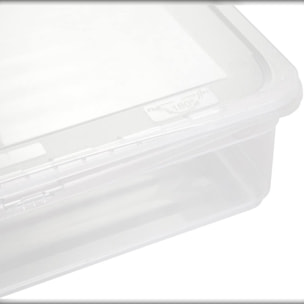 Cajas de almacenaje, natural transparente, 39 x 33.5 x 9 cm